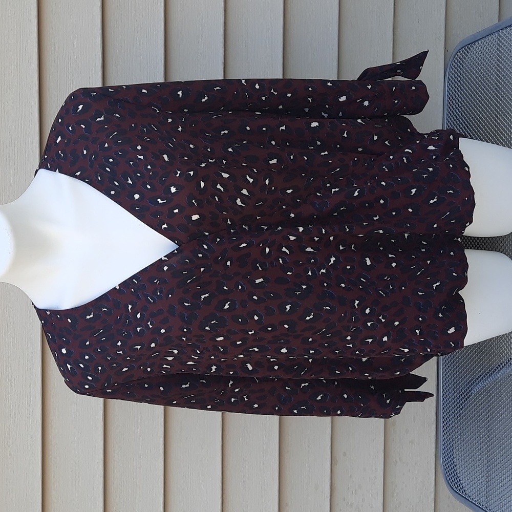 West Kei Allan High Low Blouse With Tie Sleeves